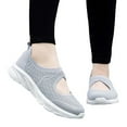 thumbnail image 6 of Womens Shoes,Comfortable Shoes Knitted Mesh Soft Bottom for Casual Wear Comfortable Shoes for Shallow Mouth,Shoes for Women,Grey,6.5, 6 of 9