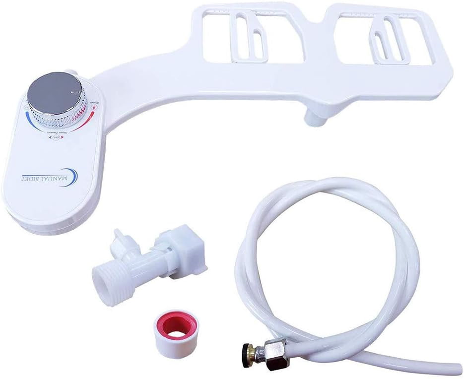 TekDeals Bidet Fresh Water Dual Spray Kit Non Electric Toilet Seat Attachment Cold Wash