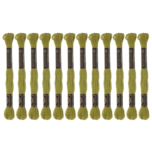 Unique Bargains Fil à Broder Vert Mousse, 8 m - 12 Écheveaux