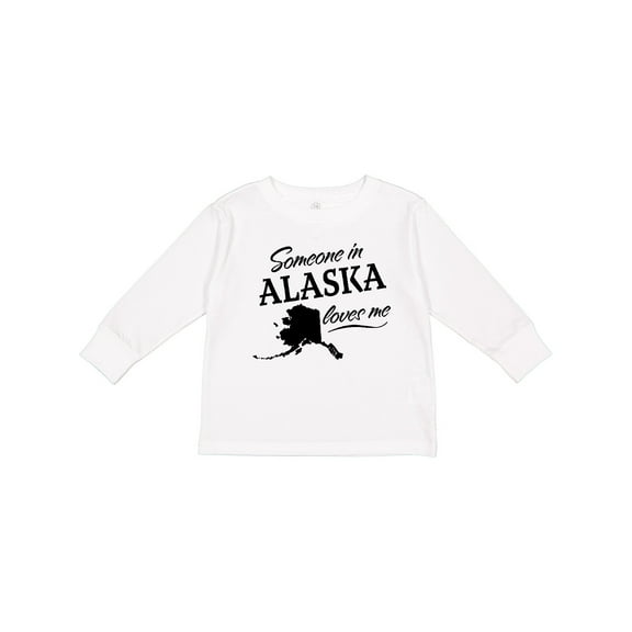 Inktastic Someone in Alaska Loves Me Boys or Girls Long Sleeve Toddler T-Shirt