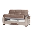 thumbnail image 6 of Ottomanson Radiance Sleeper Loveseat, Brown Microfiber, 6 of 7