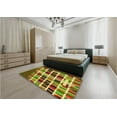 thumbnail image 5 of Ahgly Company Machine Washable Indoor Square Transitional Green Area Rugs, 3' Square, 5 of 7