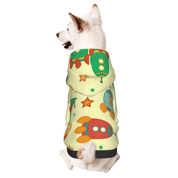 Balery Colorful Outer Space Sudadera con Capucha para Perros Pequeños – Ropa para Mascotas, Disfraz para Perros y Gatos, Ideal para Fiestas y Cosplay-XX-Large
