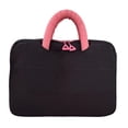 thumbnail image 3 of Maletín para portátil, bolsa de transporte para computadora, informal, de moda, ligero, funda protectora para portátil, para viajes, desplazamientos a Negro, 3 of 8