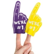 Team Spirit Colors Football Sports "We're #1" Mini 5" Foam Fingers, 2 CT