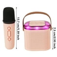 thumbnail image 2 of Karaoke Machine with 2 Wireless Microphone, Mini Portable Bluetooth Speaker with Colorful Lights for Kids and Adults, 2 of 8
