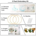 thumbnail image 2 of Animal Embroidery Kit for Beginners 3 Set Adults Crafts Needlepoint Cross Stitch Kits, 2 of 8