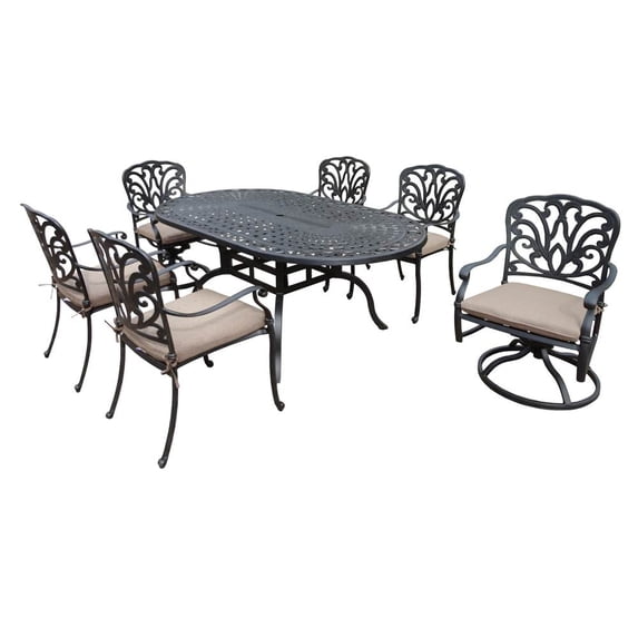 7-Pc Round Outdoor Dining Set