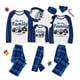 thumbnail image 3 of Pijamas familiares navideños a juego, diseño exclusivo navideño, conjunto de pijamas a cuadros azules con oso polar, familia, 2023, 3 of 3