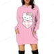 thumbnail image 3 of Sudaderas con capucha de otoño para mujer, sudaderas largas de HELLO KITTY con diseño de patchwork, sudaderas ajustadas a la moda para mujer, sudaderas con capucha, abrigos casuales para mujer, 3 of 5