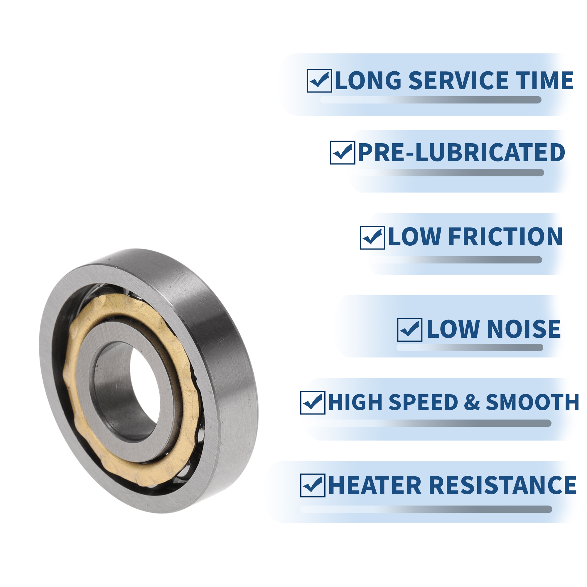Unique Bargains E12 Deep Groove Ball Bearings 12x32x7mm P6 Open Type Lubricated Bearings 1 Pc Car Scooter Skateboard Wheel Universal Silver Tone Gold Tone