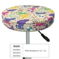 thumbnail image 4 of Lsque Colorful Poodle Dog Round Bar chair cushion covers Velvet Fabric Premium Comfort Protects from Scratches and Stains for 14-17 Inch Chair- 14 inch, 4 of 7