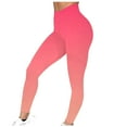 thumbnail image 2 of SELONE Women's Leggings in Clothing Mid Rise Stretch Polyester Go Out Pants Ankle Length Slim Lounge Trousers Pink XL, 2 of 5