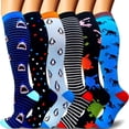 thumbnail image 1 of JUNWELL Compression Socks Women & Men - Best Support for Sports L-XL 6 Pack, 1 of 5