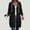 Black, variant on Women'S Tops Wine Cocoon Hooded Zip Up Outerwear Jackets Long Sleeve Casual Regular Outerwear Jackets Tops,L