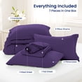 thumbnail image 6 of WISHEAD 7 Piece King Comforter Set Bed in a Bag, Ultra Soft Bedding Sets with Sheets & Pillowcases, All Season Quilted Luxury Bedding, Purple, 6 of 9
