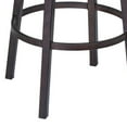 thumbnail image 4 of Irma 30 Inch Vegan Faux Leather Bar Stool, Cross Back, Swivel, Metal, Brown-Saltoro Sherpi, 4 of 5