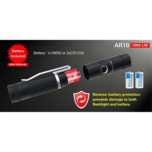 Klarus Ar10 Rechargeable Flashlight Cree Xm L2 U2 1080 Lumen Adjustable Head Walmart Com Walmart Com