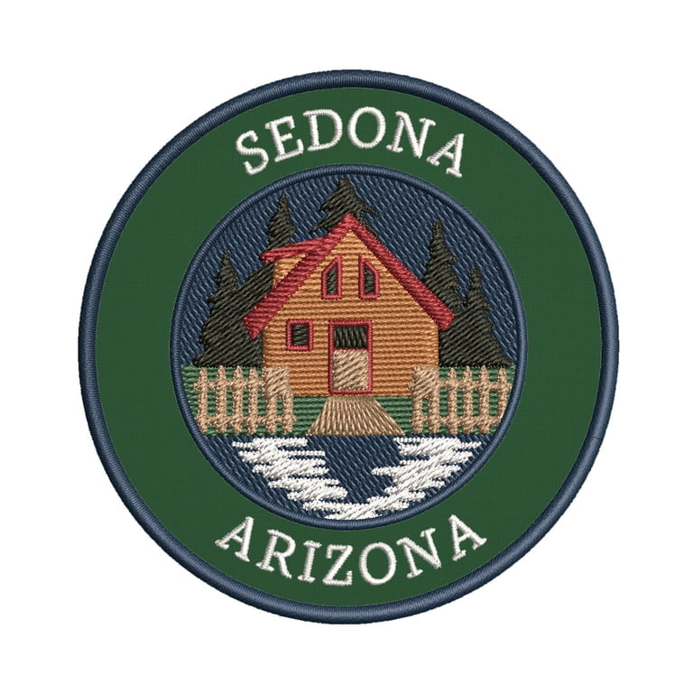 Cabin by the Lake - Sedona Arizona 3.5 Embroidered Patch DIY Iron-On /  Sew-On Badge Emblem - Fishing Camping Hiking Nature Animals - Decorative  Novelty Souvenir Applique 