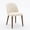 Off-white, variant on Modern Farmhouse Mid-Century Dining Chairs, Set of 2, Upholstered Linen Fabric Seats, Solid Wood Frame with Dark Walnut Finish, Linen