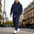 thumbnail image 2 of Mens Track Suits 2 Piece Set Hoodie and Sweatpants Casual Athletic Jogging Suit Drawstring Running Gym Sweat Suits, 2 of 5