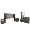 thumbnail image 1 of Recamara Kessa Muebles  Ingrid King Size 5 Piezas Gris, 1 of 17