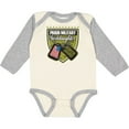 thumbnail image 3 of Inktastic Proud Military Goddaughter Girls Long Sleeve Baby Bodysuit, 3 of 5