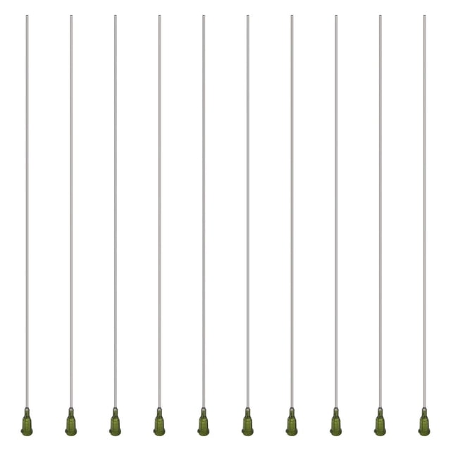 10 agujas dispensadoras de acero inoxidable 304, calibre 14, punta roma, para frascos de pegamento, con conector Luer para cartuchos, alcohol y dispensadores de aceites esenciales.