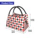 thumbnail image 2 of Easygdp Red and black argyle Bolsa de Almuerzo Insulada Reutilizable, Bolsa de Mano y Bandolera para Oficina, Trabajo, Viajes, 2 of 6