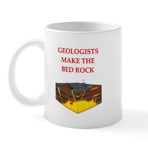 CafePress - I Love Geology Mug - 11 oz Ceramic Mug - Novelty Coffee Tea Cup