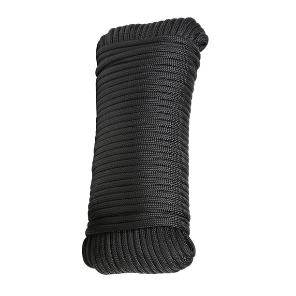 Yuarrent XINDA, 50 metros de diámetro, 4mm, 3KN, militar, 9 núcleos, Paracord, cuerda para exteriores, trenzada, cuerda de seguridad, Escalada Negro