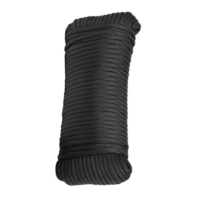 Soidarity XINDA, 50 metros de diámetro, 4mm, 3KN, militar, 9 núcleos, Paracord, cuerda para exteriores, trenzada, cuerda de seguridad, Escalada Negro