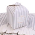 thumbnail image 1 of 50x azul/rosa/gris rayas Candy Lolly Box boda fiesta Favor regalo galleta bolsa Colcomx  Caja del caramelo, 1 of 8