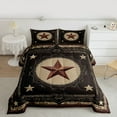 thumbnail image 2 of Homewish 3D Texas Stars Queen Comforter Set,Country Farmhouse Lodge Bedding Sets,Black Brown Bedding Comforter Set For Kids,Luxury Bedroom Decor Reversible,3-Piece, 2 of 8