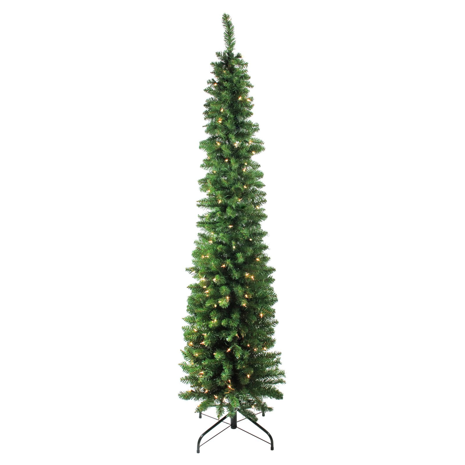 Northlight 6 ft. Traditional Green Pine Pencil Pre-lit Christmas Tree ...