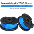 thumbnail image 6 of OWNTIDE 0.065" Trimmer Spool Line for Toro 51484 51486 51487 88506, 16ft Single Line String Trimmer Spool, 6 Pack, 6 of 7