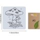 thumbnail image 2 of Plantillas de diseño de hongos grandes de 30 x 30 cm, plantillas de dibujo y pintura, plantillas de flores cuadradas de plástico reutilizables, letreros, 2 of 9