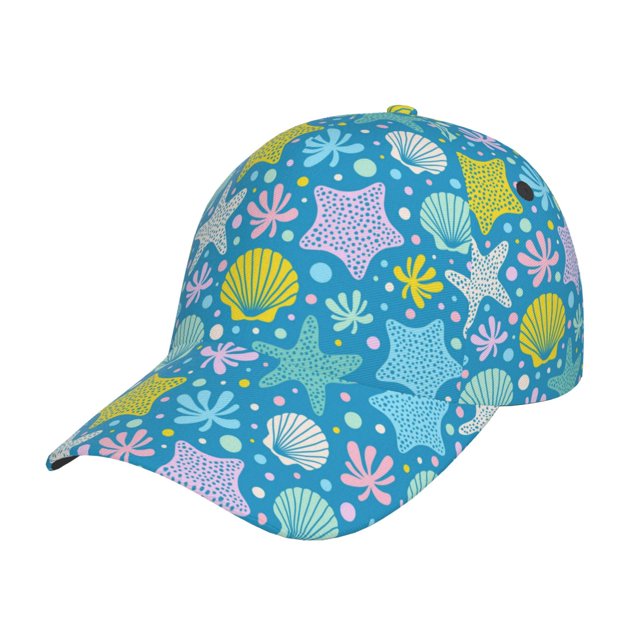 Fotbe Starfish Gorro Clásico de Béisbol, Gorra Ajustable con Broche Snapback, Gorro de Exterior de Algodón Suave