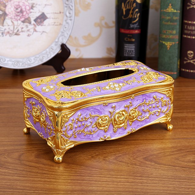 Caja de pañuelos creativa de acrílico vintage para sala de estar, caja de papel para hotel, KTV, baño, barra, caja de almacenamiento