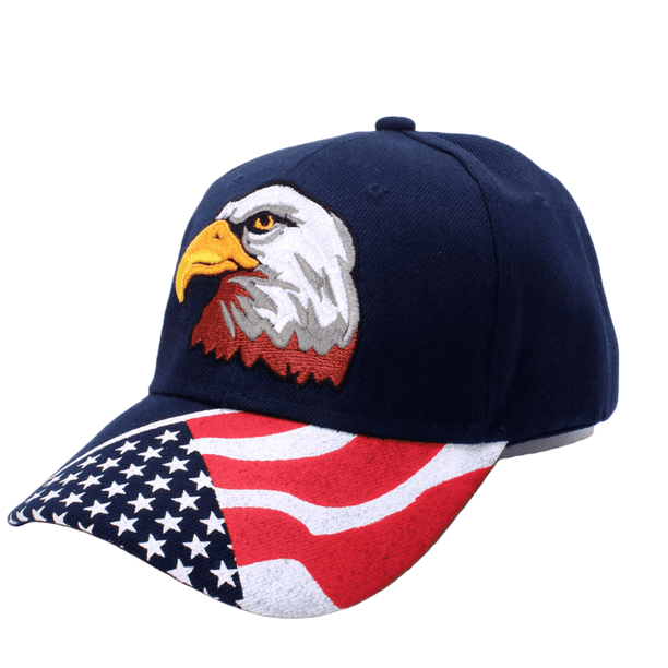 Gorra de béisbol con forma de águila bordada en acrílico, unisex, 56-59 cm