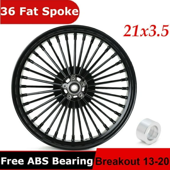 36 Fat Spoke Front Wheel Rim 21X3.5 for Harley Softail Breakout FXBR 2013-2020 Electra Glide FLHT 2019-2022 FLHTCU 2015-2019 Road Glide FLTRX 2015-2023 Road King FLHR 2009-2023 2010 2011 2012 2013