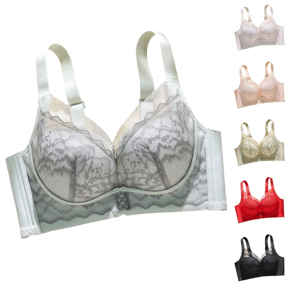 Adjustable Strap Lace Bras Sports Bras for Women Large Bust Wireless Push up Bras for Women Wire Free Bra for Women Lace-Trim Wireless Bra With Adjustable Straps Breathable Seamless Soft Stretch