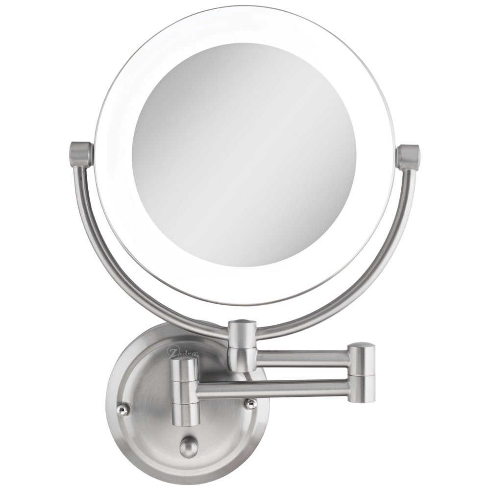 Zadro DualSided Surround Light Swivel Wall Mount Make up Mirror with