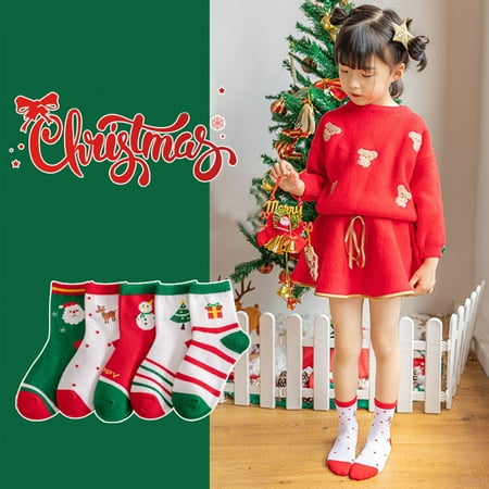 

Tangnade Fashion 5 Pairs Of Childrens Socks Baby In Tube Socks Cartoon Boys And Girls Socks Cotton Socks