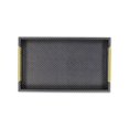 thumbnail image 5 of Contemporary Home Living Rectangular Fish Scale Serving Tray - 15.75" - Navy Blue and Gold, 5 of 8