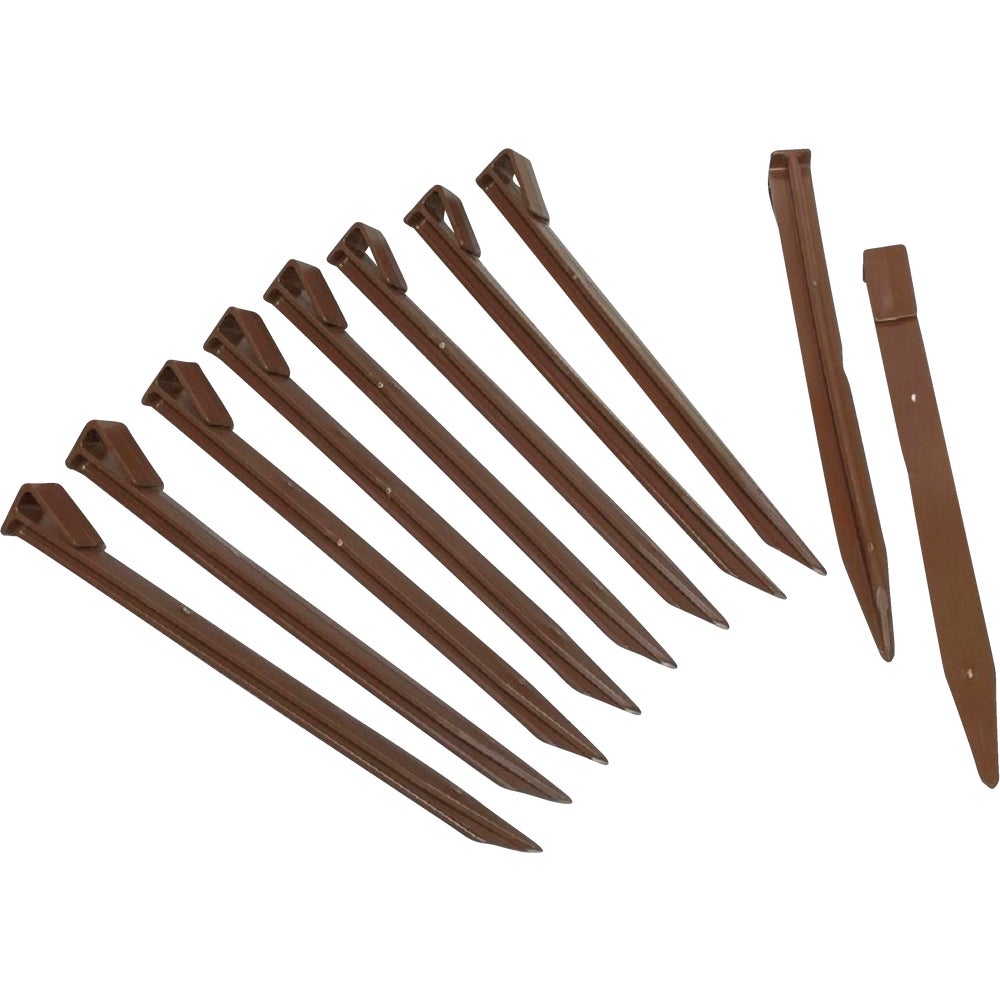 Master MarkMaster Mark 10 In. HDPE Brown Terrace Board Edging Stakes