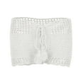 thumbnail image 4 of Gubotare Women's Crochet Beach Cover Up Shorts with High Waist Bikini Summer Swimwear Coverups for Women (White,Size S), 4 of 9
