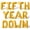 Gold, variant on Letter Balloons - FIFTH YEAR DOWN 16" Inch Alphabet Letters Foil Mylar Balloon 5th Birthday Party Banner (White)