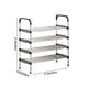 thumbnail image 3 of Sencillo zapatero de 5 niveles, organizador de almacenamiento de zapatos de tubería de acero galvanizado para la entrada, estantería de ahorro de espacio de 98x44x26cm para habitaciones de alquiler, 3 of 6