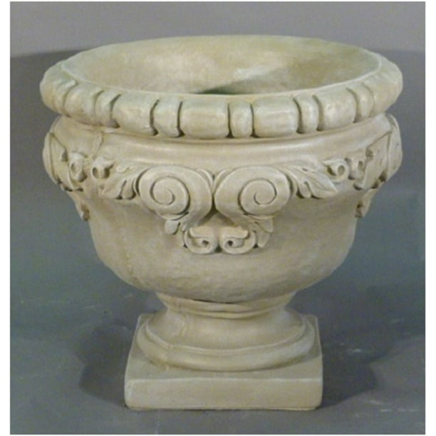 Set Of 2 Ash Finished Decorative Outdoor Garden Urn Planters 25 Com Set Of 2 Ash Finished Decorative, Outdoor Planters And Urns